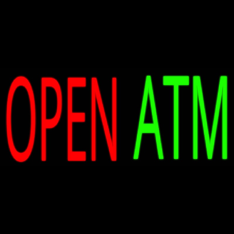 Open Atm 2 Leuchtreklame