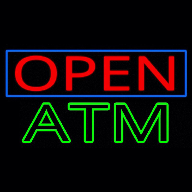 Open Atm Leuchtreklame