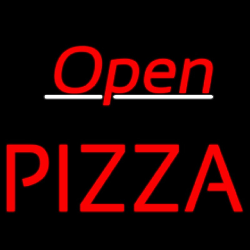 Open Block Pizza Leuchtreklame