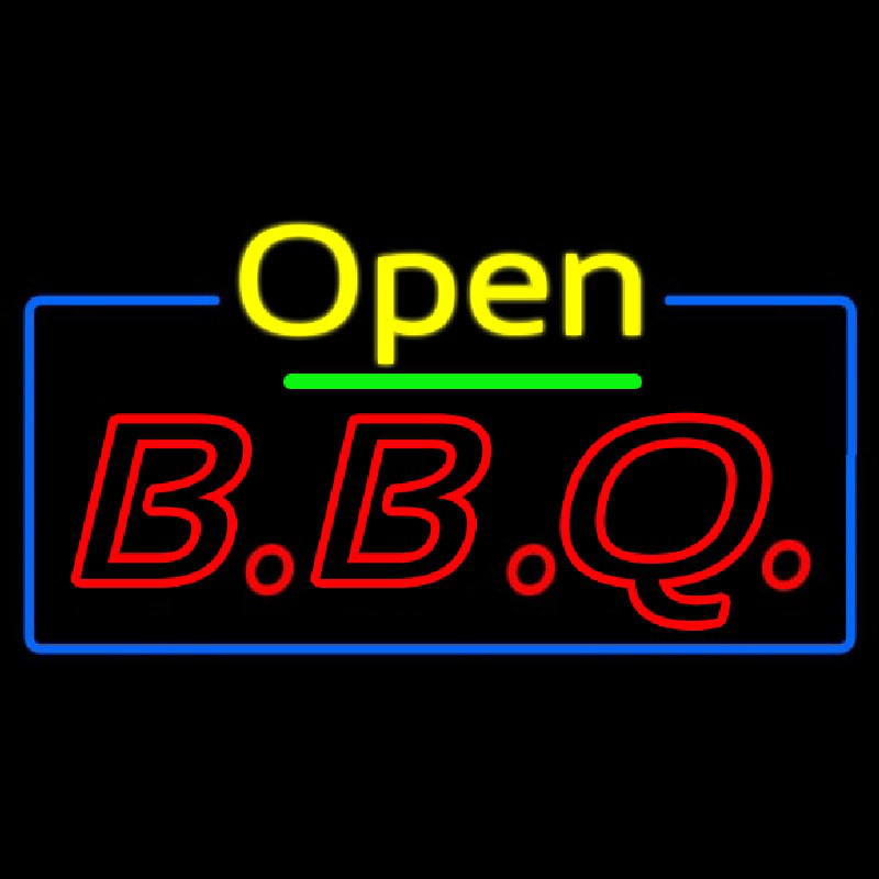 Open Double Stroke Bbq Leuchtreklame