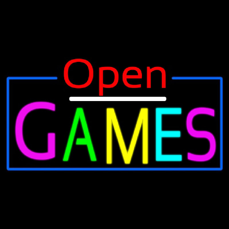 Open Games Leuchtreklame