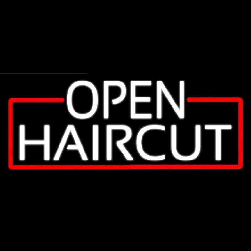 Open Haircut Leuchtreklame