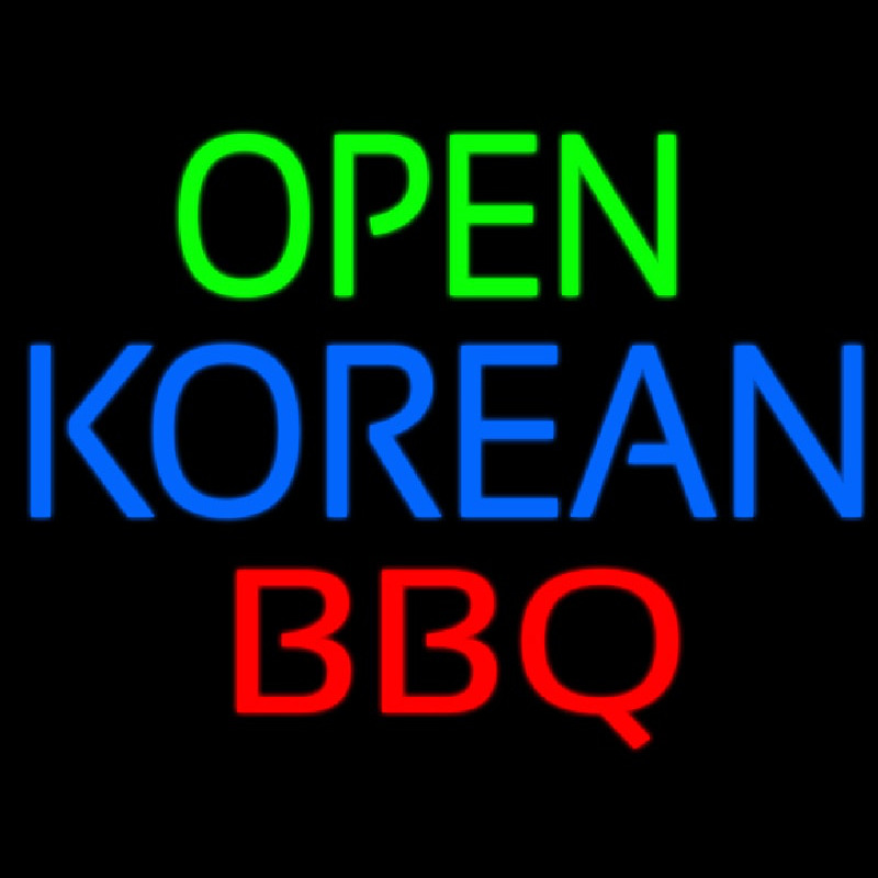 Open Korean Bbq Leuchtreklame