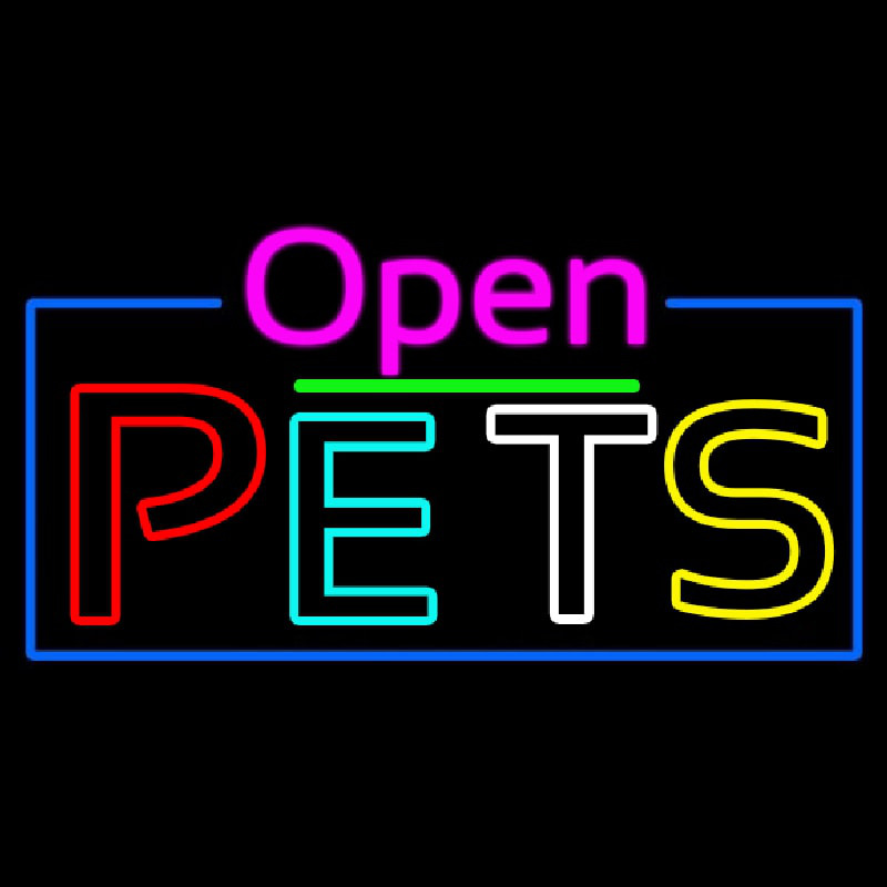 Open Pets Leuchtreklame