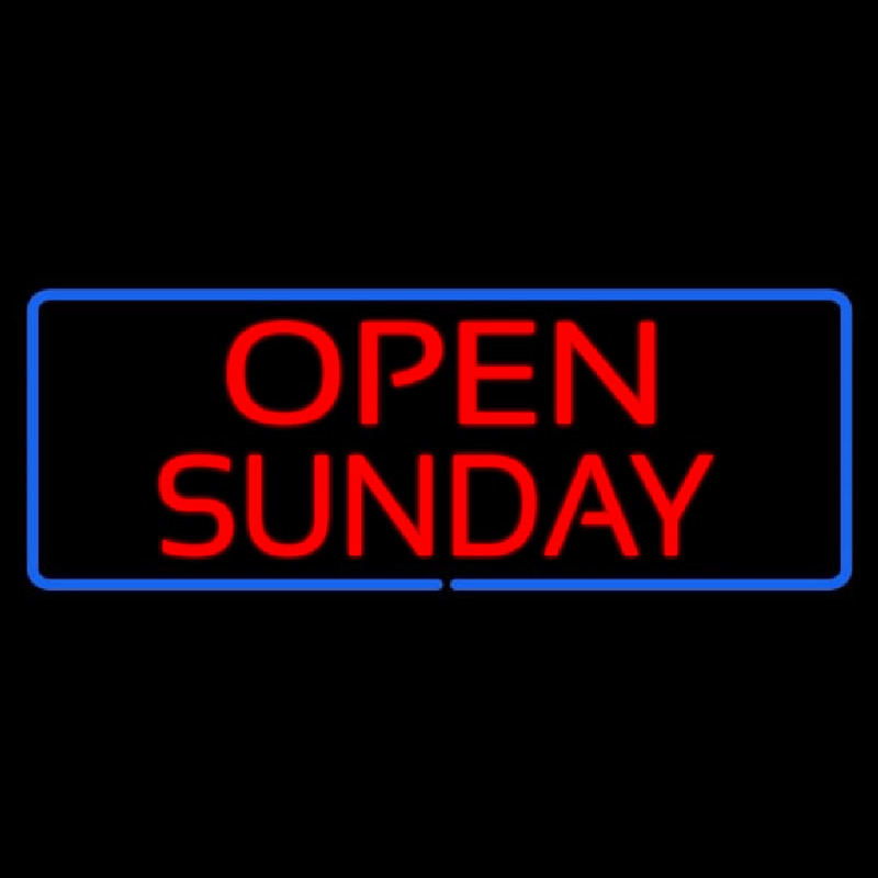 Open Sunday Leuchtreklame