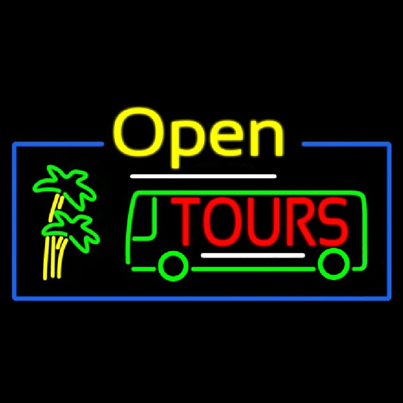 Open Tours Leuchtreklame
