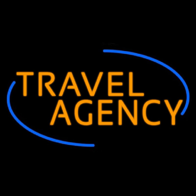 Orange Travel Agency Leuchtreklame