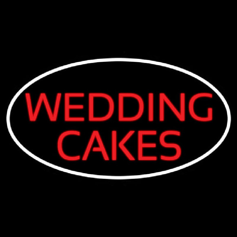 Oval Wedding Cakes Leuchtreklame