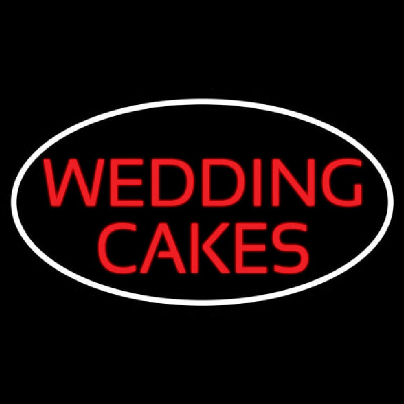 Oval Wedding Cakes Leuchtreklame