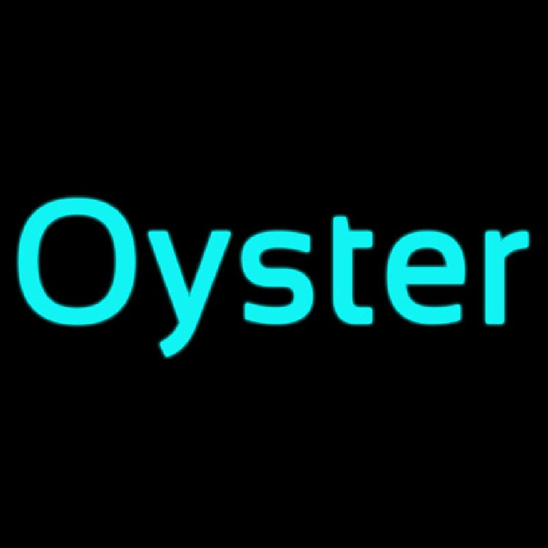 Oysters Turquoise Leuchtreklame