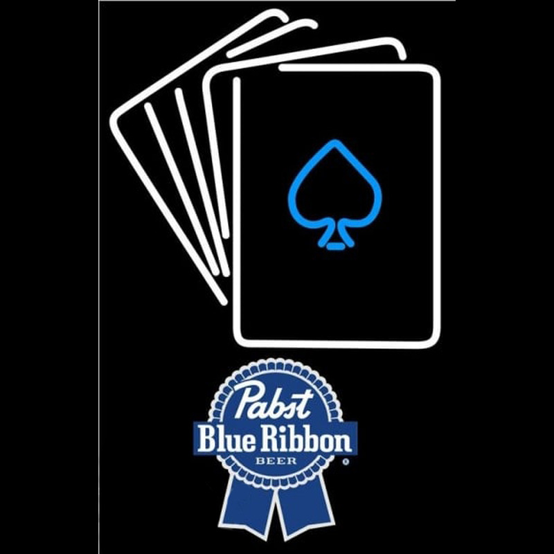 Pabst Blue Ribbon Cards Beer Sign Leuchtreklame
