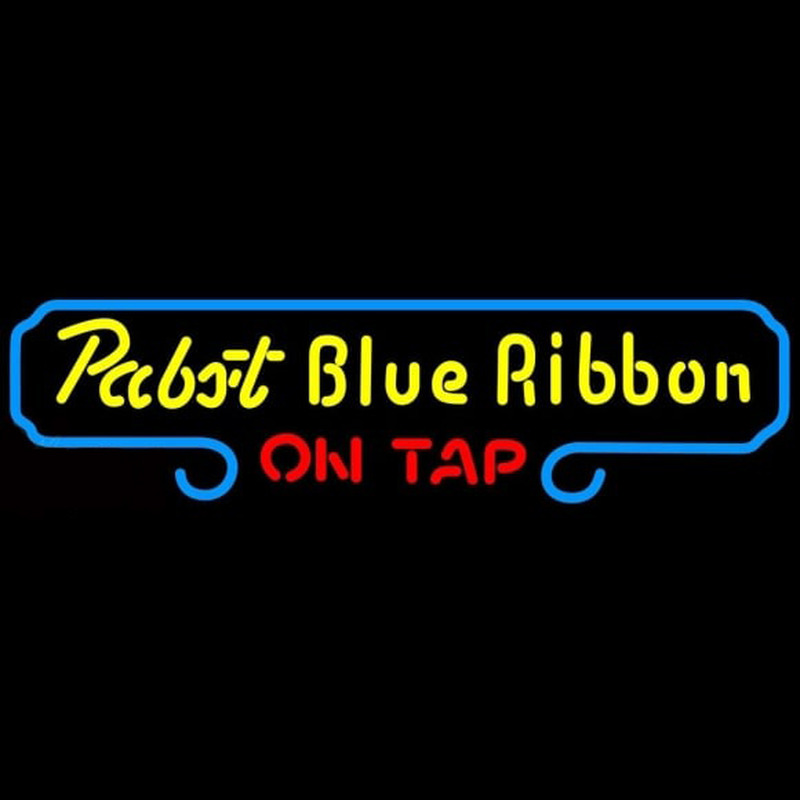 Pabst Blue Ribbon On Tap Beer Sign Leuchtreklame