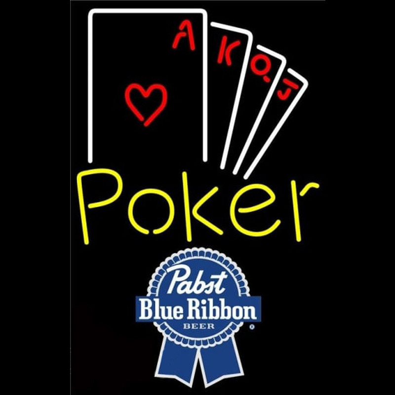 Pabst Blue Ribbon Poker Ace Series Beer Sign Leuchtreklame