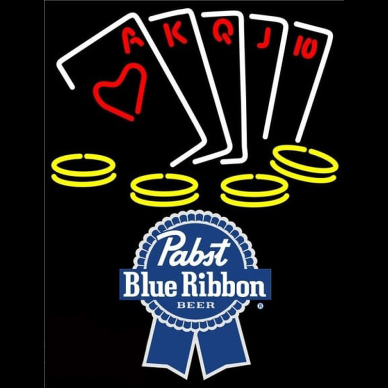 Pabst Blue RibbonPoker Ace Series Beer Sign Leuchtreklame