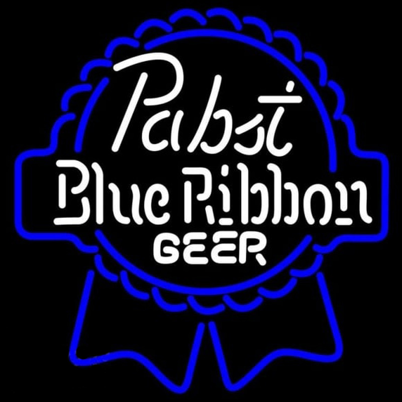 Pabst Blue White Ribbon Beer Sign Leuchtreklame