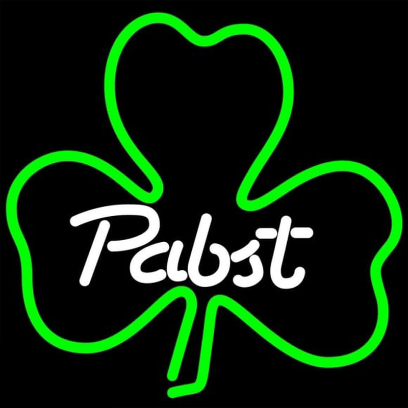 Pabst Green Clover Beer Sign Leuchtreklame