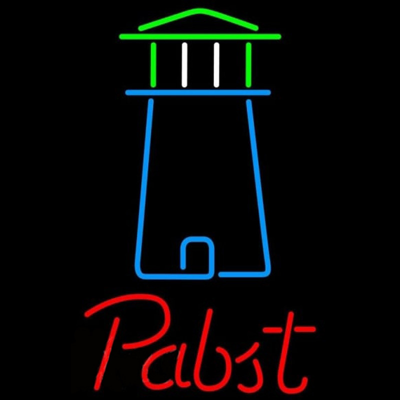 Pabst Light House Art Beer Sign Leuchtreklame