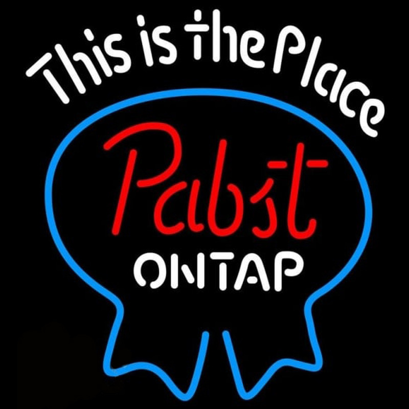 Pabst Light This is the Place Beer Sign Leuchtreklame