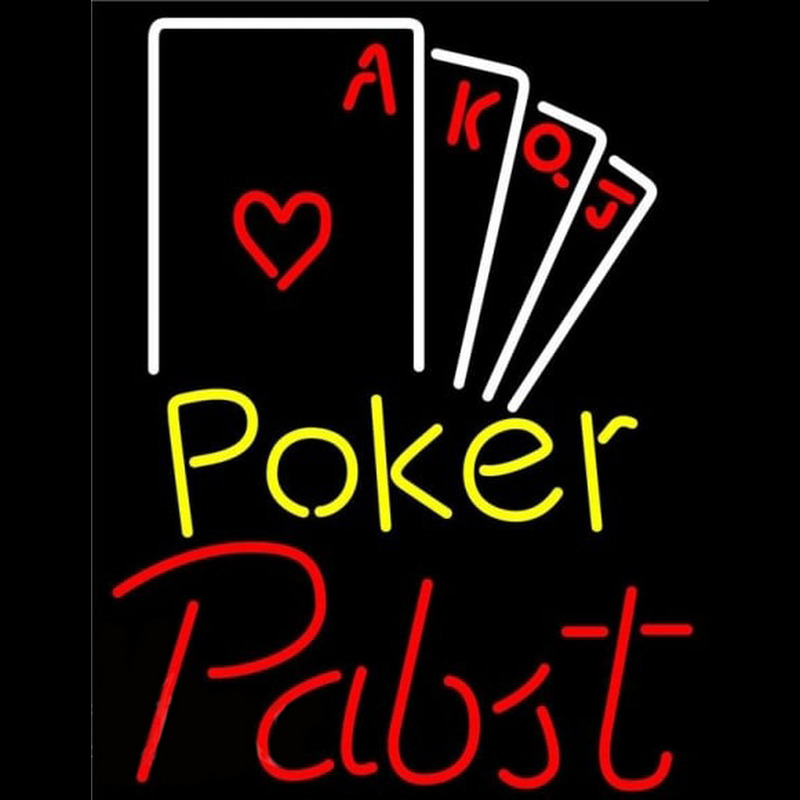Pabst Poker Ace Series Beer Sign Leuchtreklame