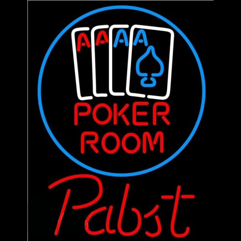 Pabst Poker Room Beer Sign Leuchtreklame