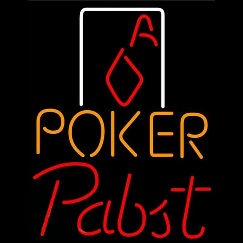 Pabst Poker Squver Ace Beer Sign Leuchtreklame