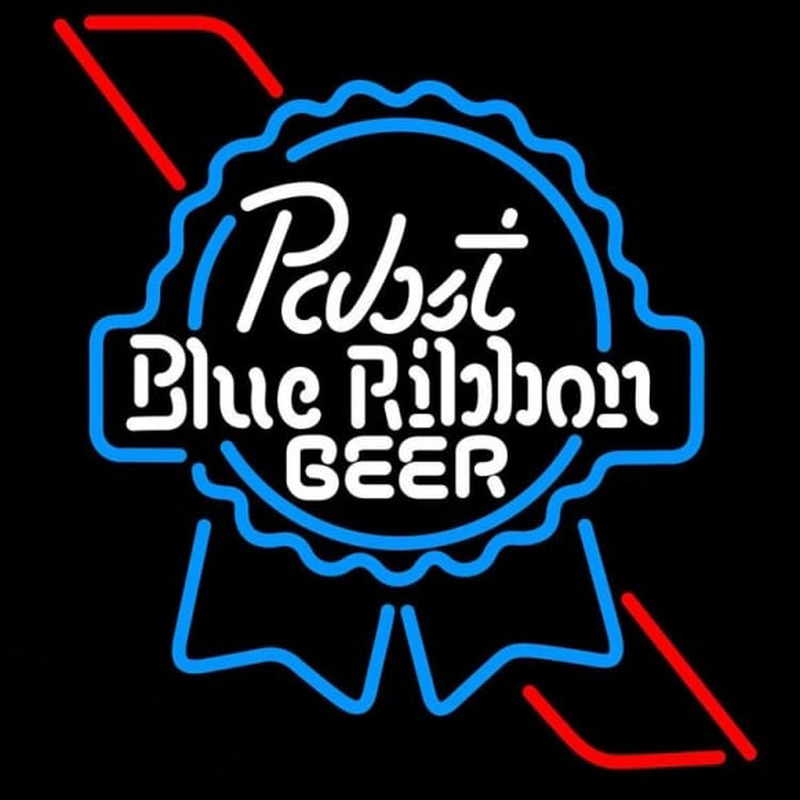 Pabst Skyblue Red Ribbon Beer Sign Leuchtreklame