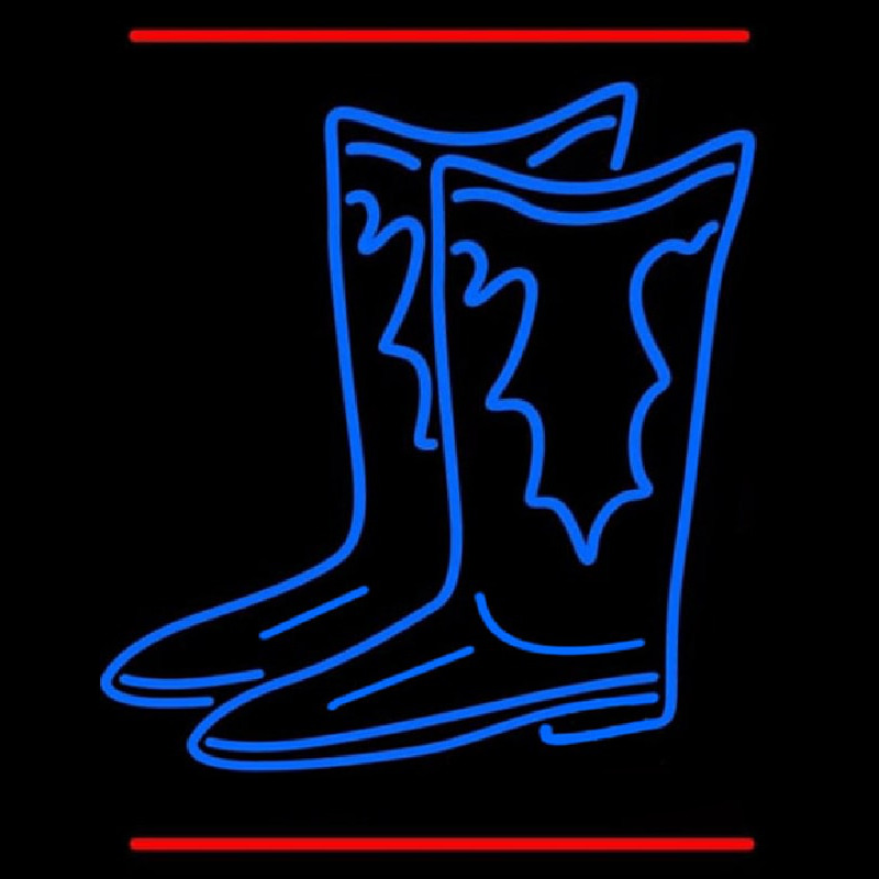 Pair Of Boots Logo With Line Leuchtreklame