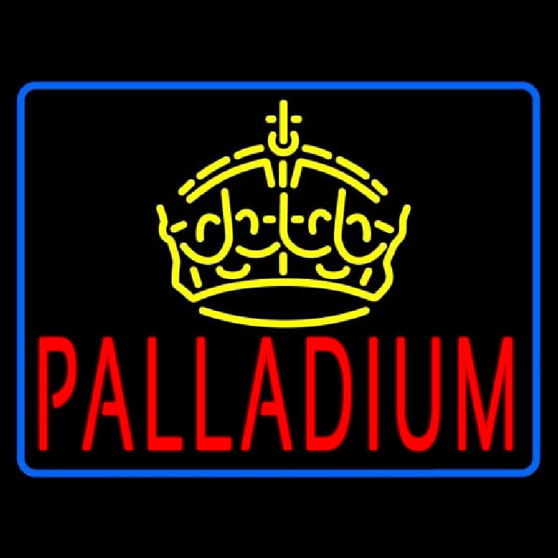 Palladium Block Crown Leuchtreklame