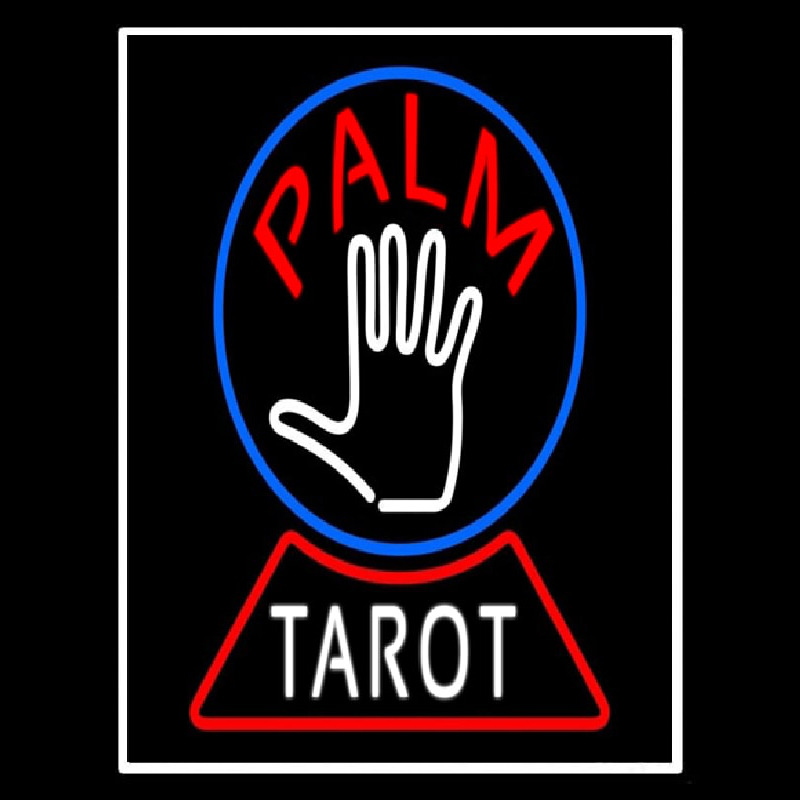 Palm Tarot Crystal Leuchtreklame