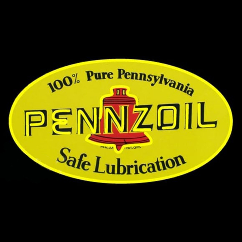 Pennzoil Logo Safe Lubrication Leuchtreklame