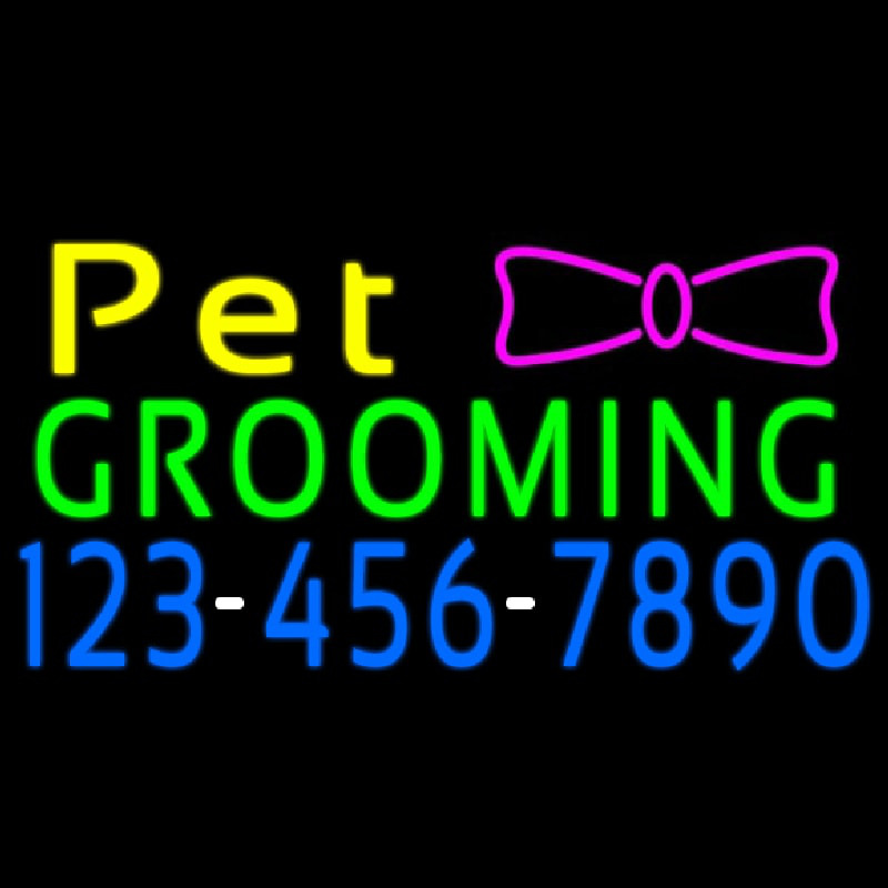 Pet Grooming With Phone Number Leuchtreklame