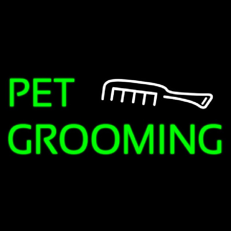 Pet Grooming With White Logo Leuchtreklame