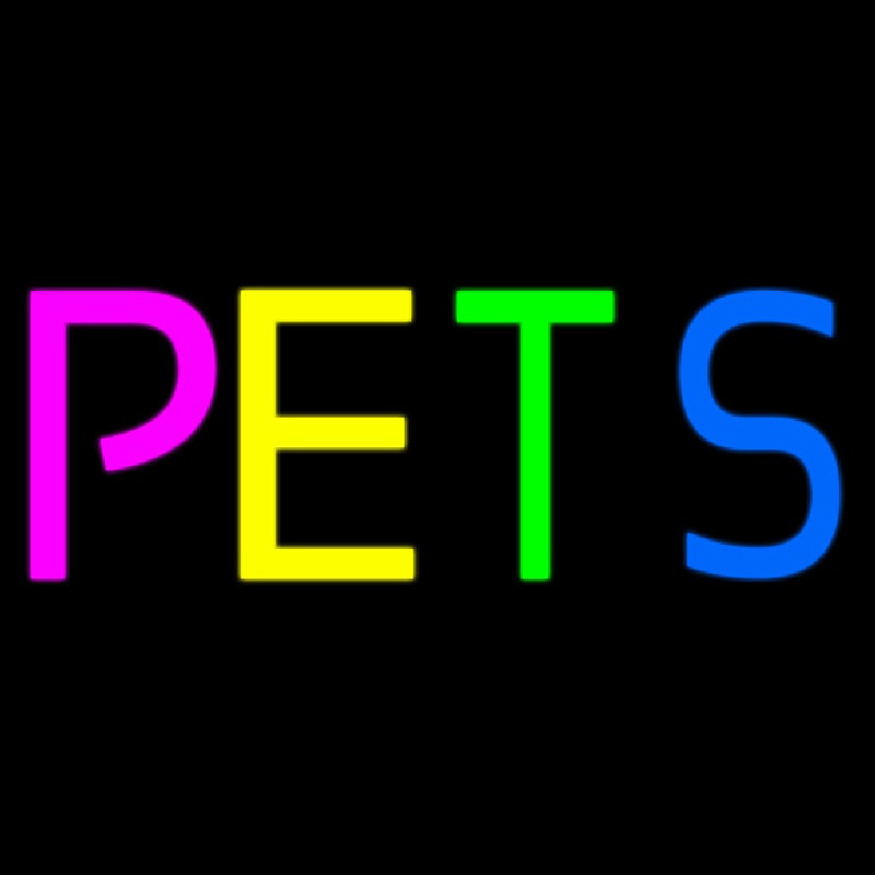 Pets Multicolored Leuchtreklame