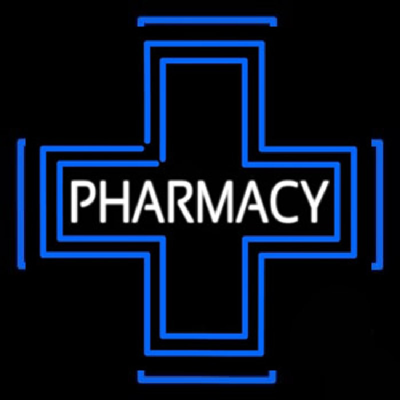 Pharmacy Inside Plus Logo Leuchtreklame
