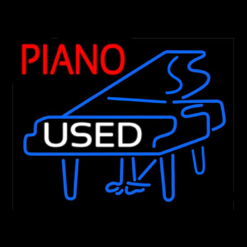 Piano Logo White Used Leuchtreklame