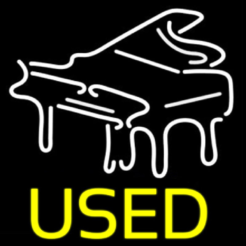Piano Used Leuchtreklame