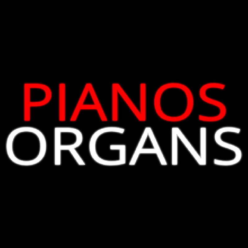 Pianos Organs Block 1 Leuchtreklame