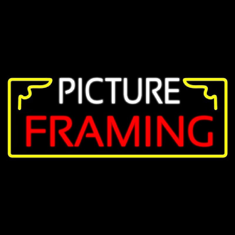 Picture Framing With Frame Logo Leuchtreklame