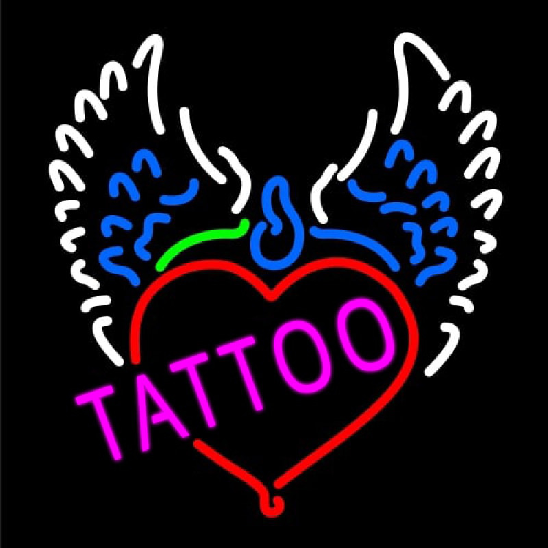 Piercing Tattoo Addiction Logo Leuchtreklame