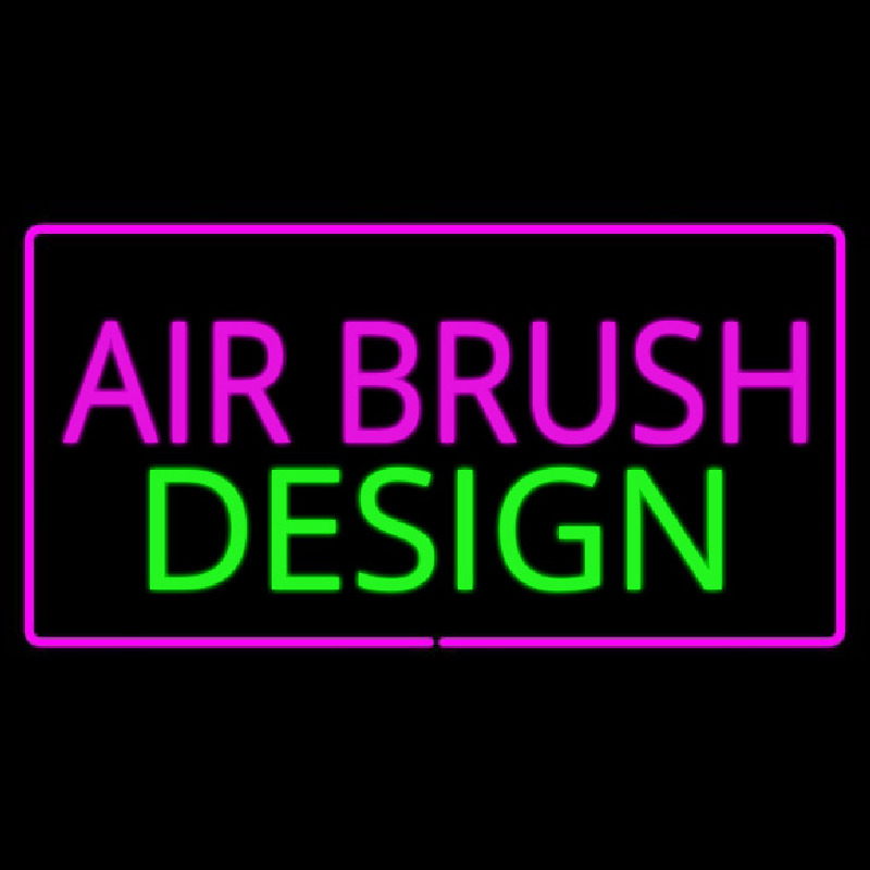 Pink Airbrush Design With Pink Border Leuchtreklame