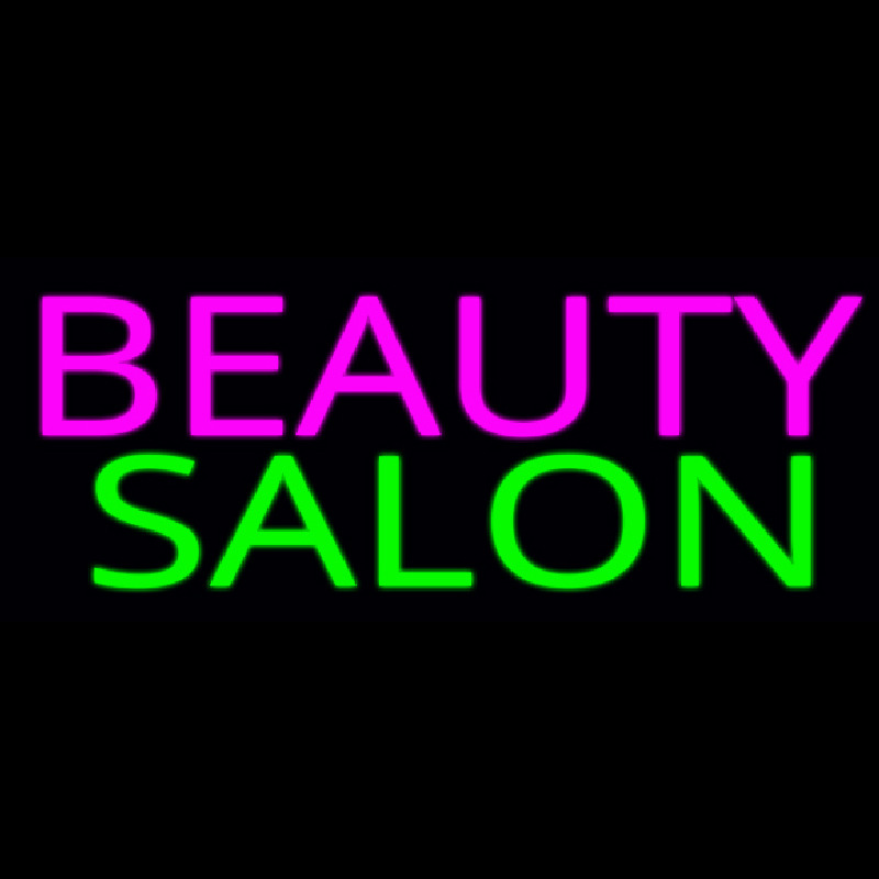 Pink Beauty Salon Green Leuchtreklame