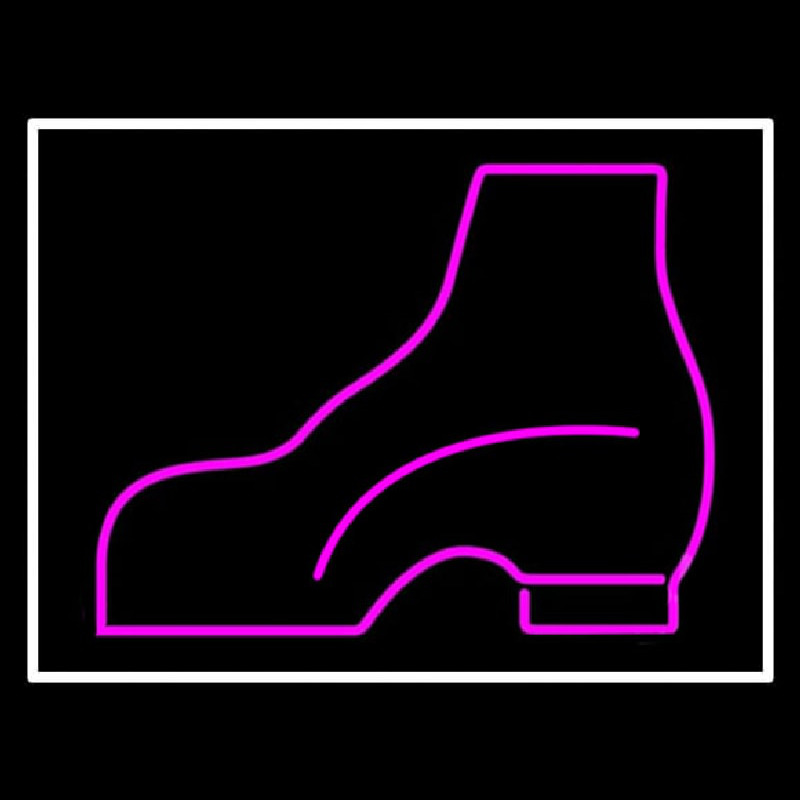 Pink Boots With Border Leuchtreklame