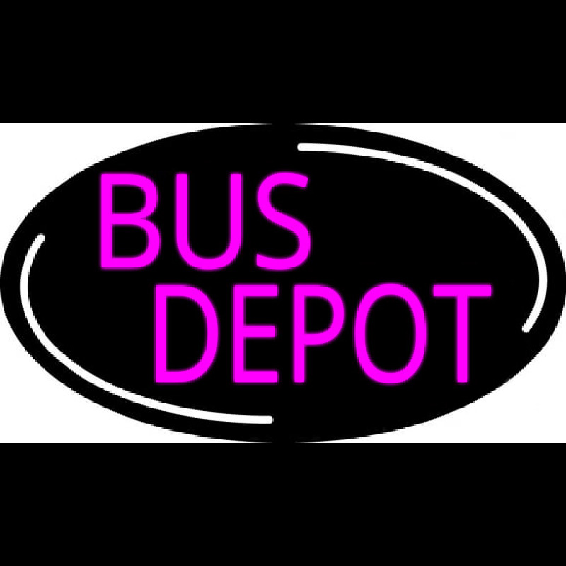 Pink Bus Depot Leuchtreklame