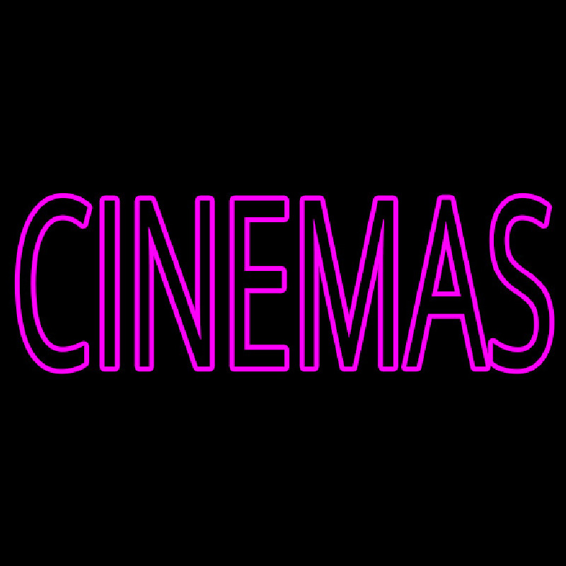 Pink Cinemas Block Leuchtreklame