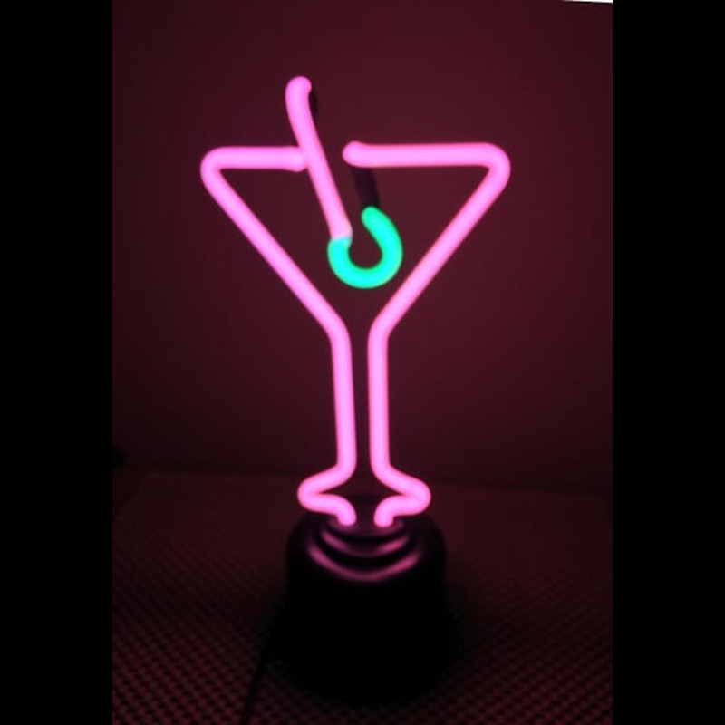 Pink Cocktail Desktop Leuchtreklame