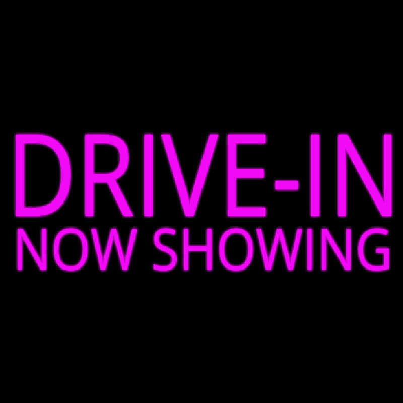 Pink Drive In Now Showing Leuchtreklame