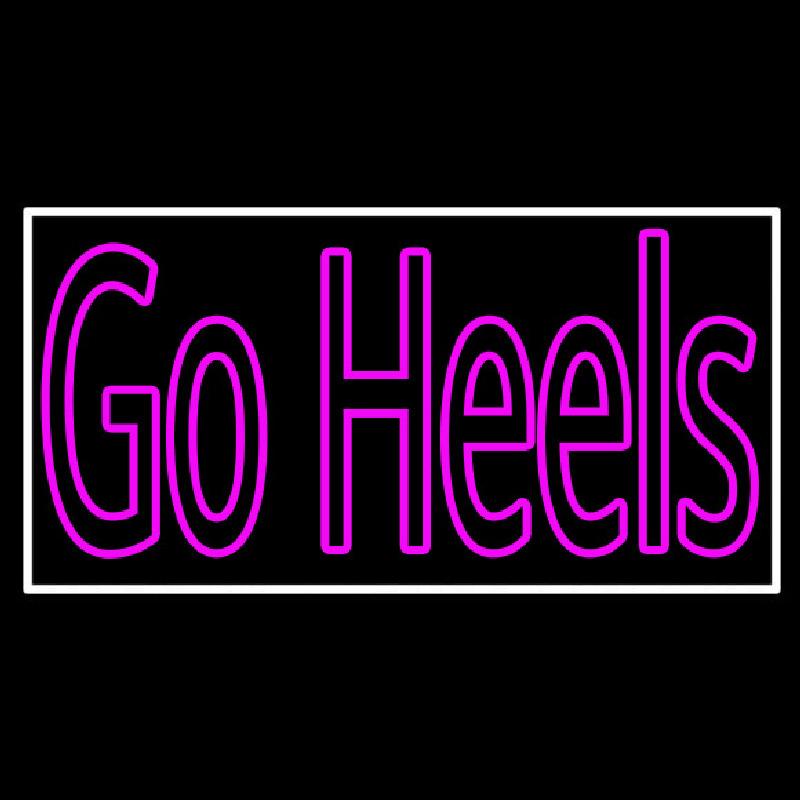 Pink Go Heels With Border Leuchtreklame