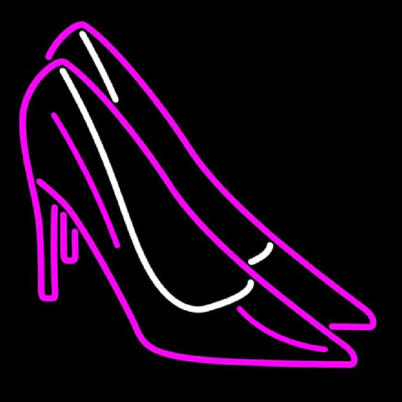 Pink High Heels Block Leuchtreklame