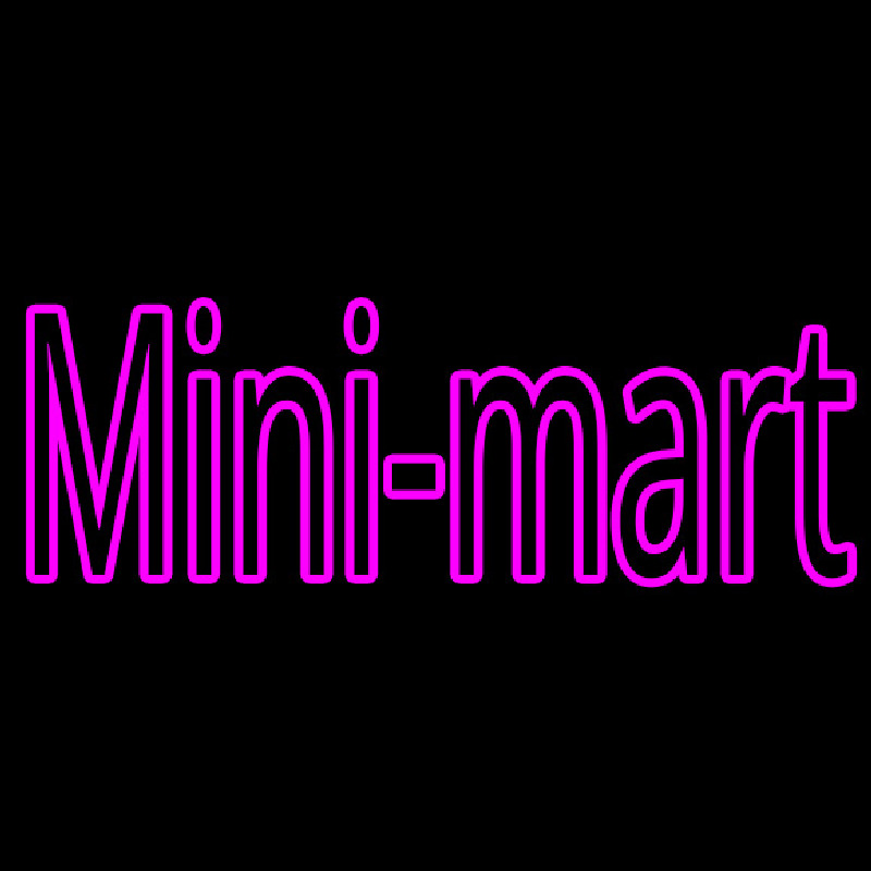 Pink Mini Mart Leuchtreklame