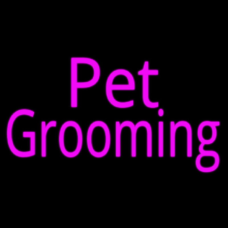 Pink Pet Grooming Leuchtreklame